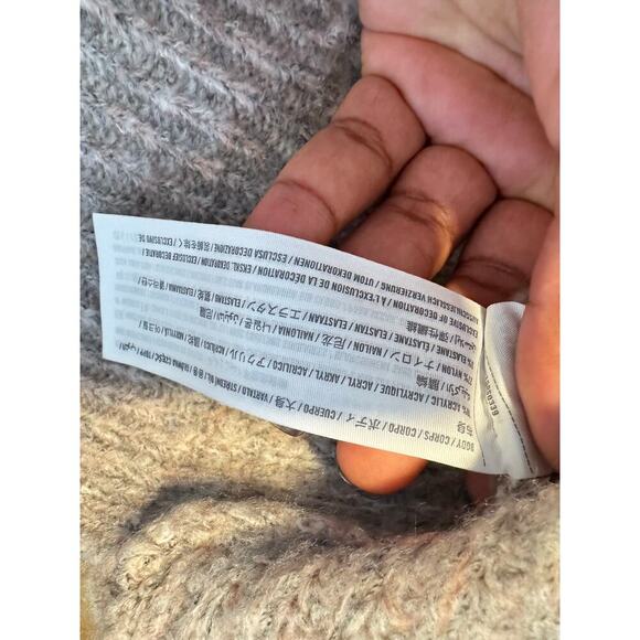 Abercrombie Womens v-neck pullover sweater normcore beige mom basic SIZE XS - Picture 3 of 8